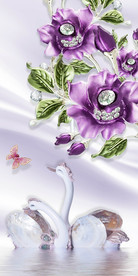 珠宝花卉过道背景