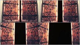 古旧木门开门-通道