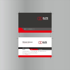 简约黑色炫酷创意二维码名片PS