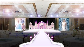 粉色系唯美城堡婚礼效果图