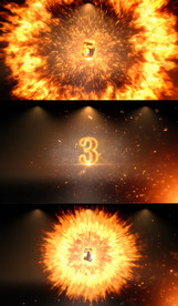 火焰冲击波5秒倒计时视频素材