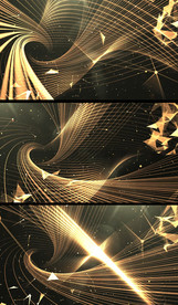 金色动态旋转线条视频背景