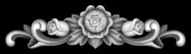 玫瑰花洋花精雕浮雕灰度