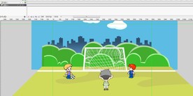 踢足球的动画10秒源文件fla