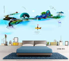 写意画 侬嘀邢伊原创 中式壁画