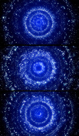 蓝色背景粒子旋转特效视频素材