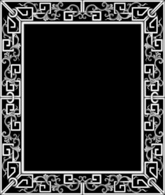 洋花边框精雕图浮雕图