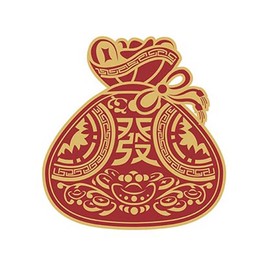 矢量古典金钱袋