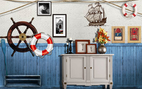 航海工装背景墙