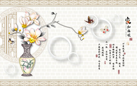 家和富贵立体背景墙