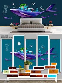 写意手绘 家居酒店  唯美壁画