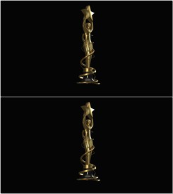 颁奖典礼奖杯旋转带通道