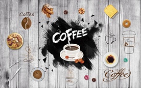咖啡背景墙装饰画