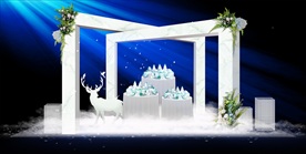 大理石纹理简洁风婚礼效果图