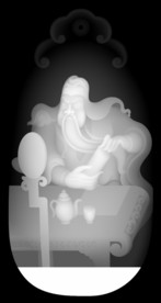 关公精雕浮雕灰度