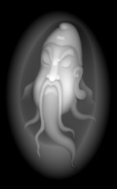 关云长关公浮雕精雕灰度