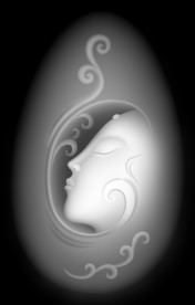 观音佛像精雕浮雕灰度