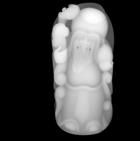 八仙寿星浮雕精雕灰度