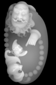 达摩浮雕精雕灰度46牌