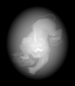 貔貅浮雕精雕灰度46牌