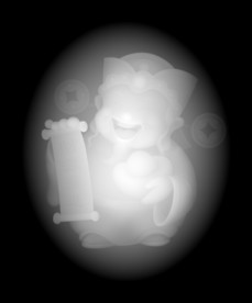 卡通财神浮雕精雕灰度46牌