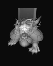 九龙之子浮雕精雕灰度46牌