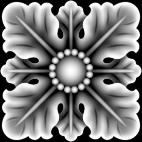 方块洋花精雕图