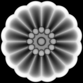 圆形洋花门上花精雕灰度