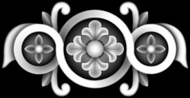 门上洋花精雕浮雕灰度