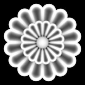 圆形洋花门上花精雕灰度