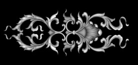 门上洋花欧式精雕灰度