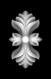 门上柱头洋花精雕灰度