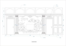 电视背景墙立面图