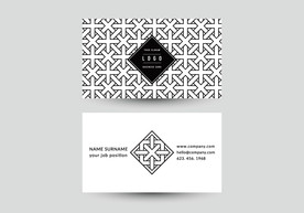 精致矢量几何图形商业名片