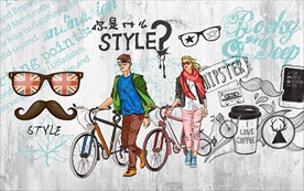 时尚潮流装饰画背景墙