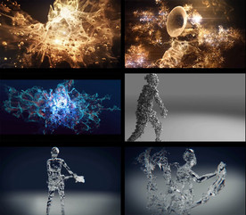 各种元素粒子组合形态视频素材