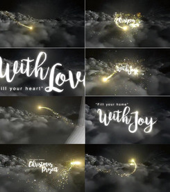 云层之上粒子光束特效AE模板