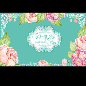 蒂芙尼蓝花卉婚礼舞台森系