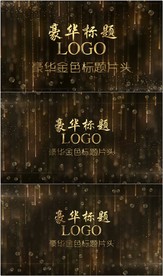 金色标题片头粒子背景AE模板
