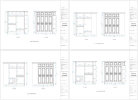 各种尺寸衣柜立面图