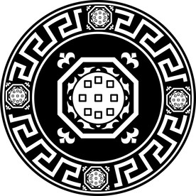 欧式圆形回纹矢量素材