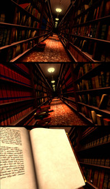 穿梭图书馆魔法图书特效视频