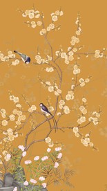 手绘花鸟玄关背景墙