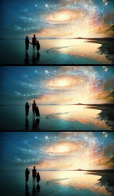 震撼星空流行划过视频素材