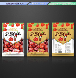 新疆红枣包装 平面展开文件