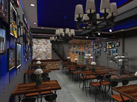 工业风格主题音乐餐厅