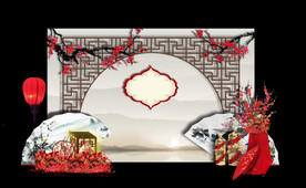 中式婚礼迎宾区