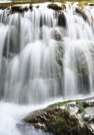 高清瀑布流水3D玄关过道