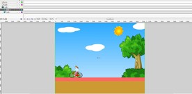 女孩学校门口踩单车2分钟动画