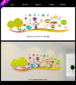 幼儿园展示墙